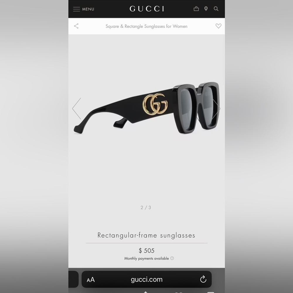 Gucci Logo Rectangle Sunglasses - image 8